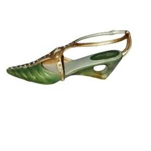 Just The Right Shoe Collectible Miniature Green Wedge "Fast Car"‎ 25549